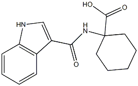 1-[(1H-indol-3-ylcarbonyl)amino]cyclohexanecarboxylic acid Structure