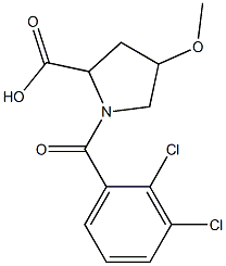 1-[(2,3-dichlorophenyl)carbonyl]-4-methoxypyrrolidine-2-carboxylic acid Structure