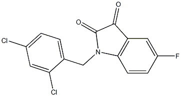 1-[(2,4-dichlorophenyl)methyl]-5-fluoro-2,3-dihydro-1H-indole-2,3-dione Structure