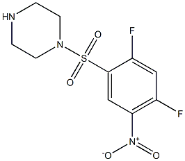 1-[(2,4-difluoro-5-nitrobenzene)sulfonyl]piperazine Structure