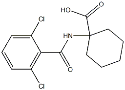 1-[(2,6-dichlorobenzene)amido]cyclohexane-1-carboxylic acid Structure