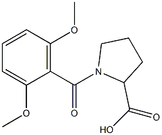 1-[(2,6-dimethoxyphenyl)carbonyl]pyrrolidine-2-carboxylic acid 구조식 이미지