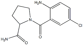 1-[(2-amino-5-chlorophenyl)carbonyl]pyrrolidine-2-carboxamide Structure