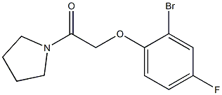 1-[(2-bromo-4-fluorophenoxy)acetyl]pyrrolidine Structure