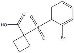 1-[(2-bromophenyl)sulfonyl]cyclobutanecarboxylic acid 구조식 이미지