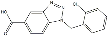 1-[(2-chlorophenyl)methyl]-1H-1,2,3-benzotriazole-5-carboxylic acid Structure