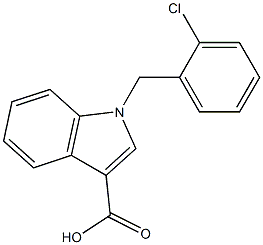 1-[(2-chlorophenyl)methyl]-1H-indole-3-carboxylic acid Structure