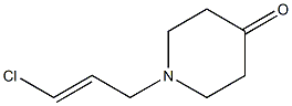 1-[(2E)-3-chloroprop-2-enyl]piperidin-4-one 구조식 이미지