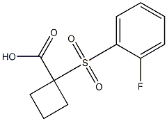 1-[(2-fluorophenyl)sulfonyl]cyclobutanecarboxylic acid 구조식 이미지