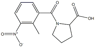 1-[(2-methyl-3-nitrophenyl)carbonyl]pyrrolidine-2-carboxylic acid Structure