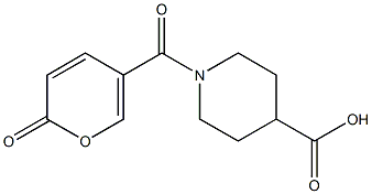 1-[(2-oxo-2H-pyran-5-yl)carbonyl]piperidine-4-carboxylic acid Structure