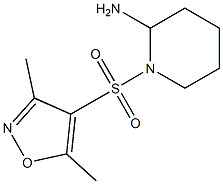 1-[(3,5-dimethyl-1,2-oxazole-4-)sulfonyl]piperidin-2-amine 구조식 이미지