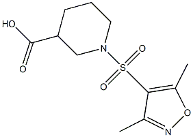 1-[(3,5-dimethyl-1,2-oxazole-4-)sulfonyl]piperidine-3-carboxylic acid 구조식 이미지
