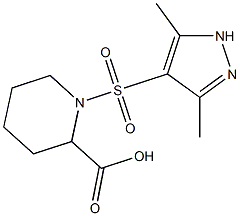 1-[(3,5-dimethyl-1H-pyrazol-4-yl)sulfonyl]piperidine-2-carboxylic acid Structure