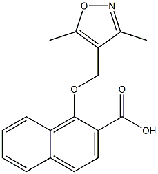 1-[(3,5-dimethylisoxazol-4-yl)methoxy]-2-naphthoic acid 구조식 이미지