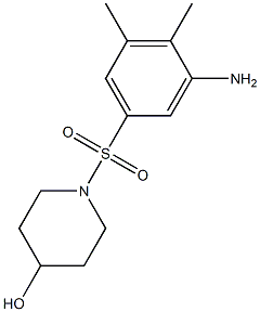 1-[(3-amino-4,5-dimethylbenzene)sulfonyl]piperidin-4-ol 구조식 이미지