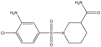 1-[(3-amino-4-chlorobenzene)sulfonyl]piperidine-3-carboxamide Structure