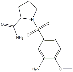 1-[(3-amino-4-methoxybenzene)sulfonyl]pyrrolidine-2-carboxamide Structure