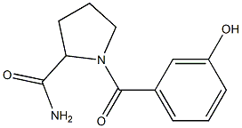 1-[(3-hydroxyphenyl)carbonyl]pyrrolidine-2-carboxamide 구조식 이미지