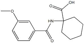 1-[(3-methoxybenzoyl)amino]cyclohexanecarboxylic acid 구조식 이미지