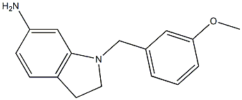 1-[(3-methoxyphenyl)methyl]-2,3-dihydro-1H-indol-6-amine 구조식 이미지