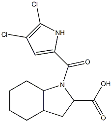 1-[(4,5-dichloro-1H-pyrrol-2-yl)carbonyl]-octahydro-1H-indole-2-carboxylic acid 구조식 이미지