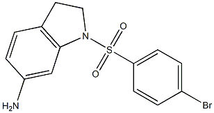 1-[(4-bromobenzene)sulfonyl]-2,3-dihydro-1H-indol-6-amine 구조식 이미지