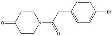 1-[(4-bromophenyl)acetyl]piperidin-4-one Structure