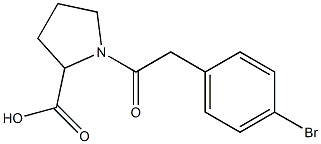 1-[(4-bromophenyl)acetyl]pyrrolidine-2-carboxylic acid Structure