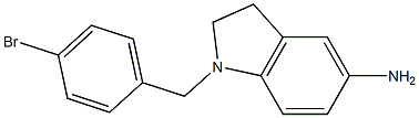 1-[(4-bromophenyl)methyl]-2,3-dihydro-1H-indol-5-amine 구조식 이미지