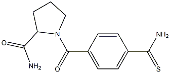 1-[(4-carbamothioylphenyl)carbonyl]pyrrolidine-2-carboxamide 구조식 이미지