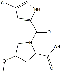 1-[(4-chloro-1H-pyrrol-2-yl)carbonyl]-4-methoxypyrrolidine-2-carboxylic acid 구조식 이미지