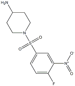 1-[(4-fluoro-3-nitrobenzene)sulfonyl]piperidin-4-amine 구조식 이미지