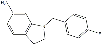 1-[(4-fluorophenyl)methyl]-2,3-dihydro-1H-indol-6-amine Structure