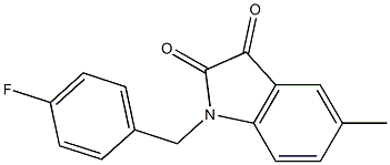 1-[(4-fluorophenyl)methyl]-5-methyl-2,3-dihydro-1H-indole-2,3-dione 구조식 이미지