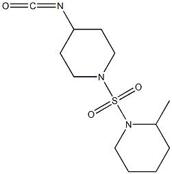 1-[(4-isocyanatopiperidine-1-)sulfonyl]-2-methylpiperidine 구조식 이미지