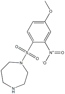 1-[(4-methoxy-2-nitrobenzene)sulfonyl]-1,4-diazepane Structure