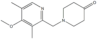 1-[(4-methoxy-3,5-dimethylpyridin-2-yl)methyl]piperidin-4-one 구조식 이미지