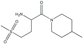 1-[(4-methylpiperidin-1-yl)carbonyl]-3-(methylsulfonyl)propylamine Structure