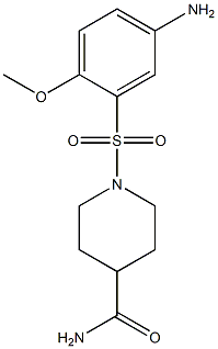 1-[(5-amino-2-methoxybenzene)sulfonyl]piperidine-4-carboxamide Structure