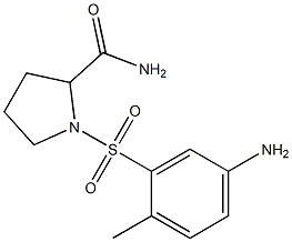 1-[(5-amino-2-methylbenzene)sulfonyl]pyrrolidine-2-carboxamide Structure