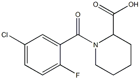 1-[(5-chloro-2-fluorophenyl)carbonyl]piperidine-2-carboxylic acid Structure