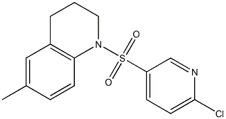 1-[(6-chloropyridine-3-)sulfonyl]-6-methyl-1,2,3,4-tetrahydroquinoline 구조식 이미지