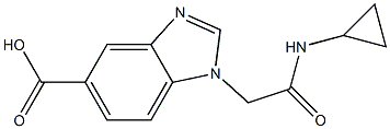 1-[(cyclopropylcarbamoyl)methyl]-1H-1,3-benzodiazole-5-carboxylic acid Structure