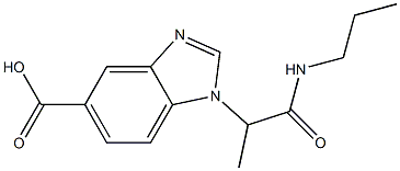 1-[1-(propylcarbamoyl)ethyl]-1H-1,3-benzodiazole-5-carboxylic acid Structure