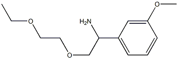 1-[1-amino-2-(2-ethoxyethoxy)ethyl]-3-methoxybenzene Structure