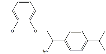 1-[1-amino-2-(2-methoxyphenoxy)ethyl]-4-(propan-2-yl)benzene 구조식 이미지