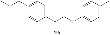 1-[1-amino-2-(4-methylphenoxy)ethyl]-4-(2-methylpropyl)benzene Structure
