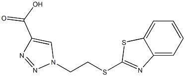 1-[2-(1,3-benzothiazol-2-ylsulfanyl)ethyl]-1H-1,2,3-triazole-4-carboxylic acid Structure