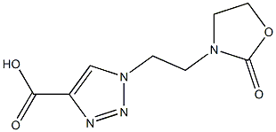1-[2-(2-oxo-1,3-oxazolidin-3-yl)ethyl]-1H-1,2,3-triazole-4-carboxylic acid Structure